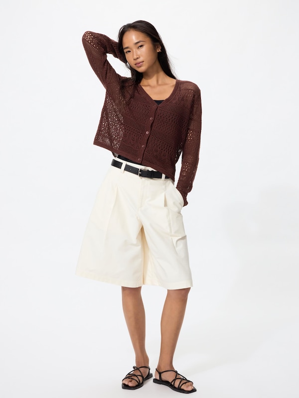 クロシェVネックカーディガン