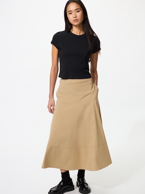 コットンナイロンサーキュラースカート