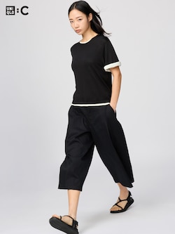 コットンキュロット丈短め