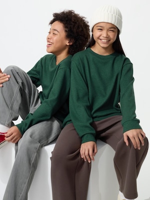 ソフトニットフリースクルーネックTシャツ