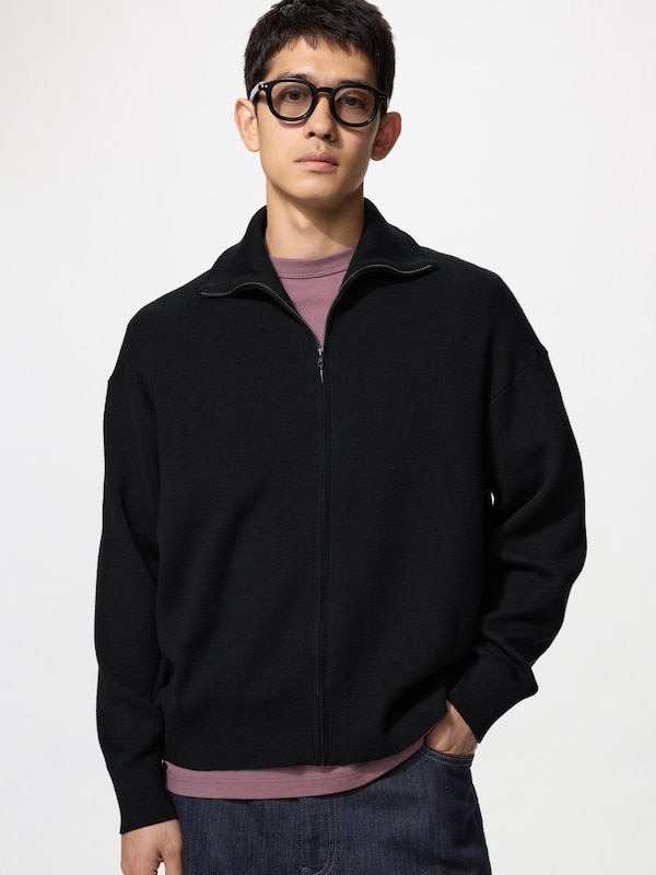 スムースコットンフルジップカーディガン