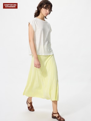 プリーツニットロングスカート