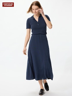 プリーツニットロングスカート