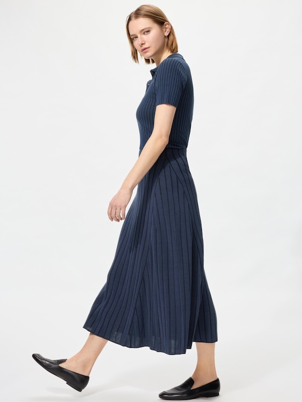 プリーツニットロングスカート