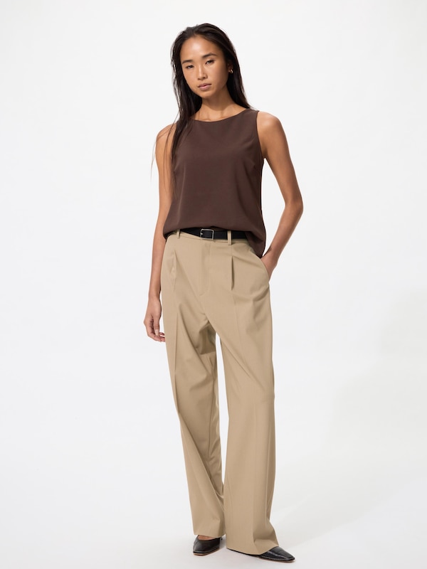 クレープジャージーボートネックブラトップ