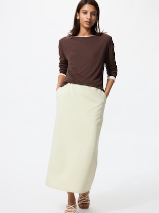 クレープジャージーナロースカート/丈短め