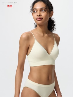 ワイヤレスブラ/プランジネック