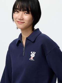 POP MART ハーフジップスウェットシャツ