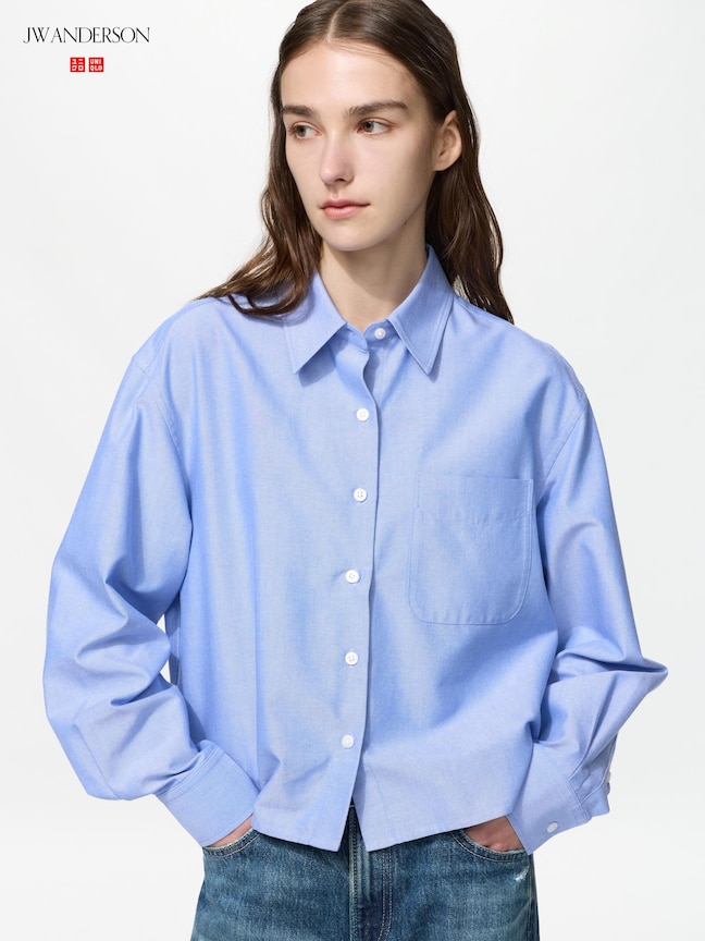 牛津寬版襯衫(長袖)(UNIQLO and JW ANDERSON)