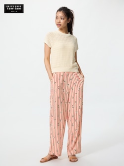 レーヨンプリントロングパンツ