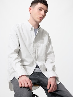 ブロードシャツ/ストライプ/ボタンダウン