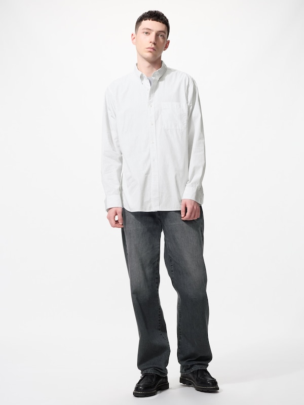 ブロードシャツ/ストライプ/ボタンダウン