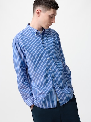 ブロードシャツ/ストライプ/ボタンダウン