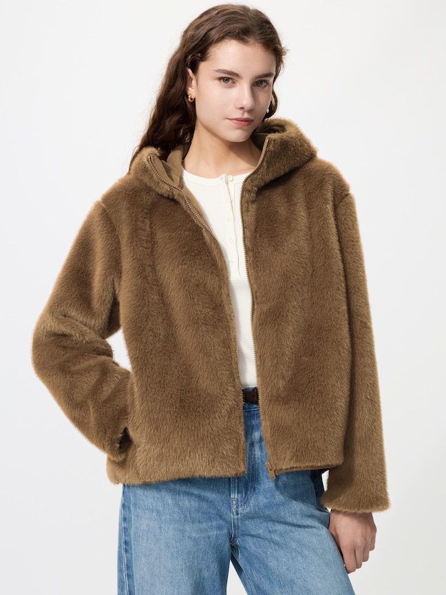 柔軟刷毛連帽外套