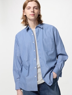 ブロードシャツ/ストライプ/レギュラーカラー