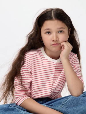 GIRLS ソフトリブカーディガン