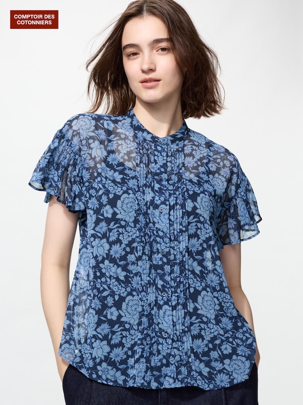 シフォンプリントシャツ 4