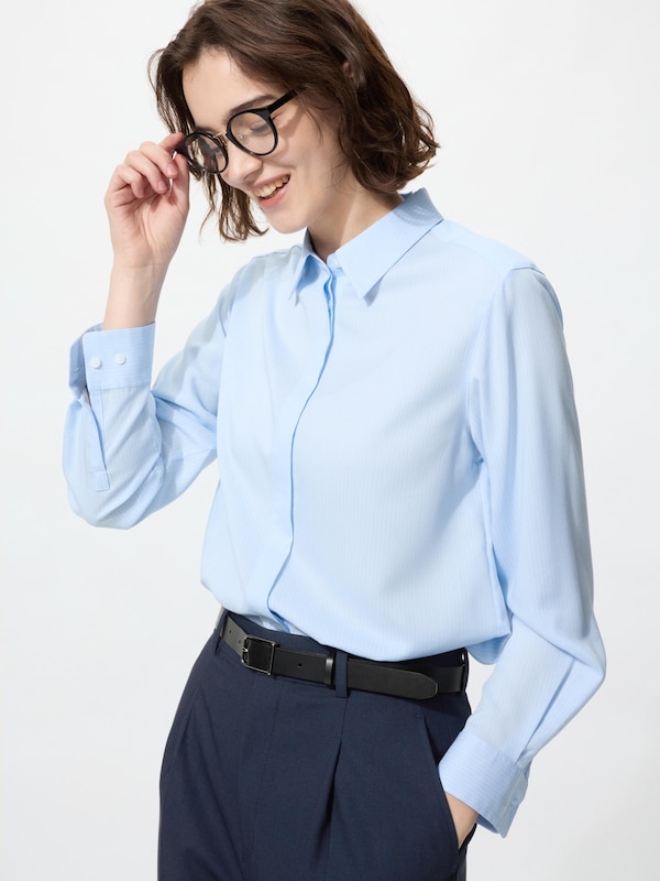 レーヨンブラウス/ストライプ