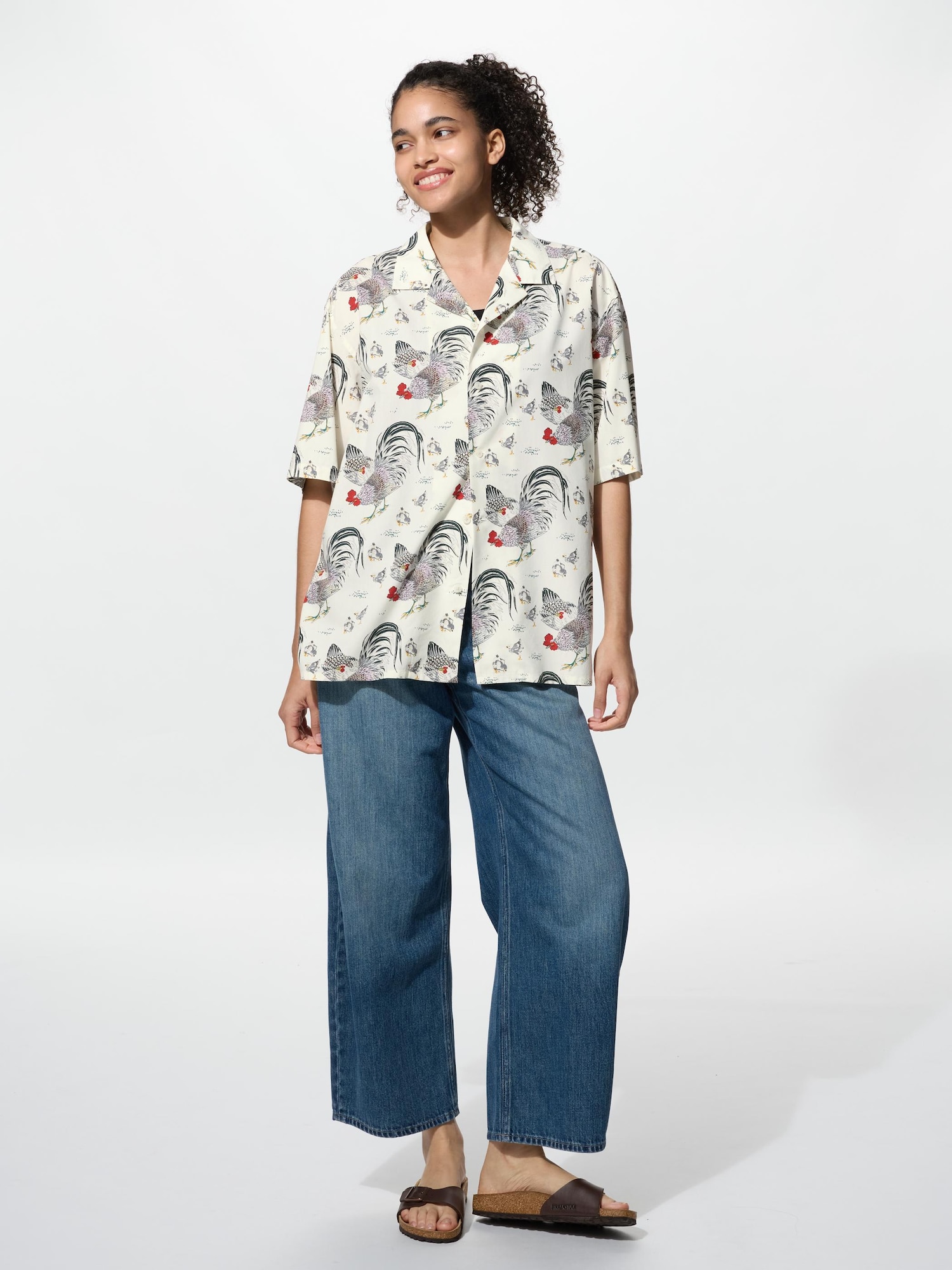UNIQLO シャツ ユニクロ公式 | オープンカラーシャツ/伊藤若冲(メンズ)