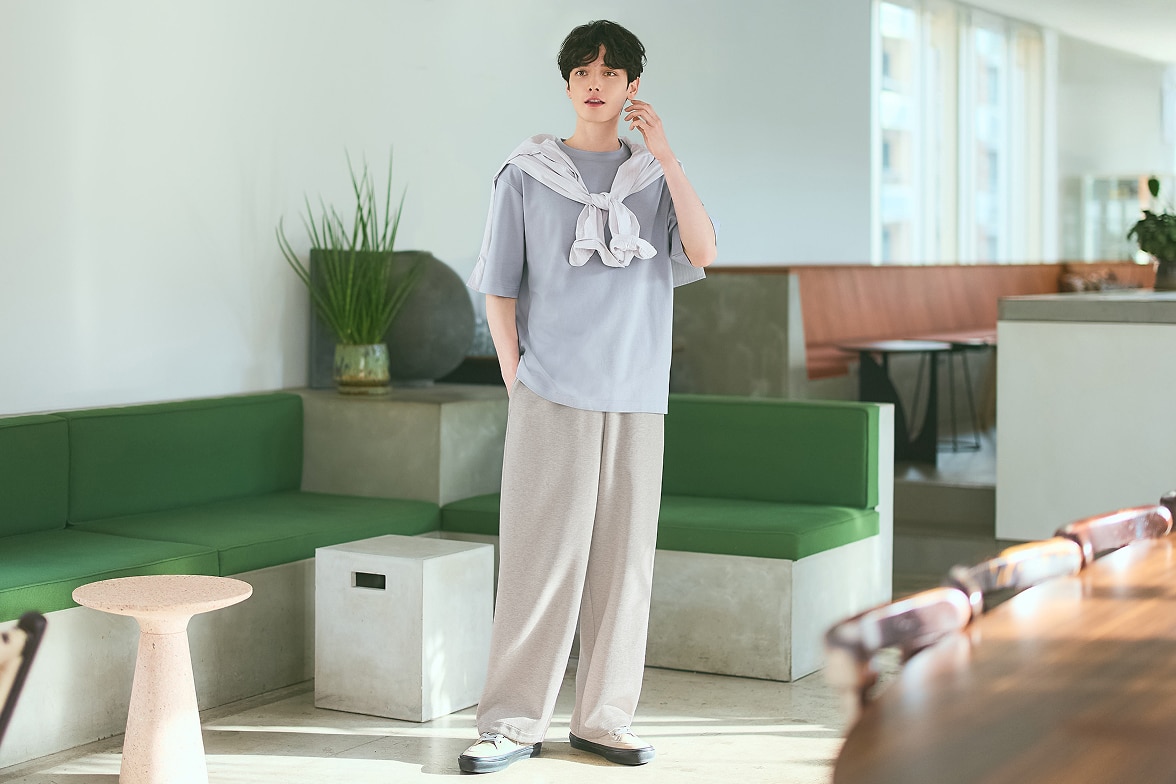 スェットワイドパンツ