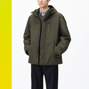 ハイブリッドダウンパーカ