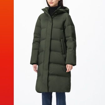 シームレスダウンロングコート