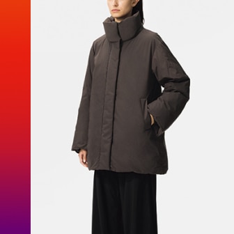 Non-Quilted Down Short Coat