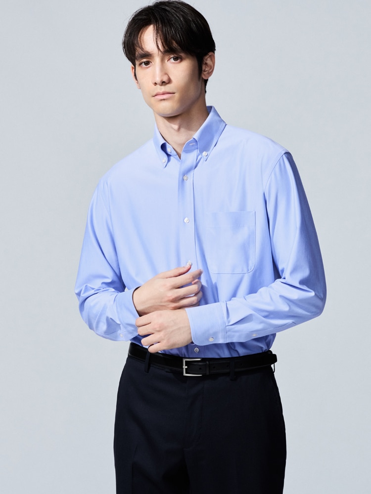 メンズ　UNIQLO ブラックスーツ Lサイズ➕白ワイシャツ メンズ UNIQLO ブラックスーツ Lサイズ➕白ワイシャツ スーツ
