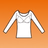Scoop Neck Bra T-Shirt