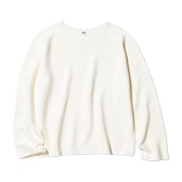 white 3D Knit Cotton sweater