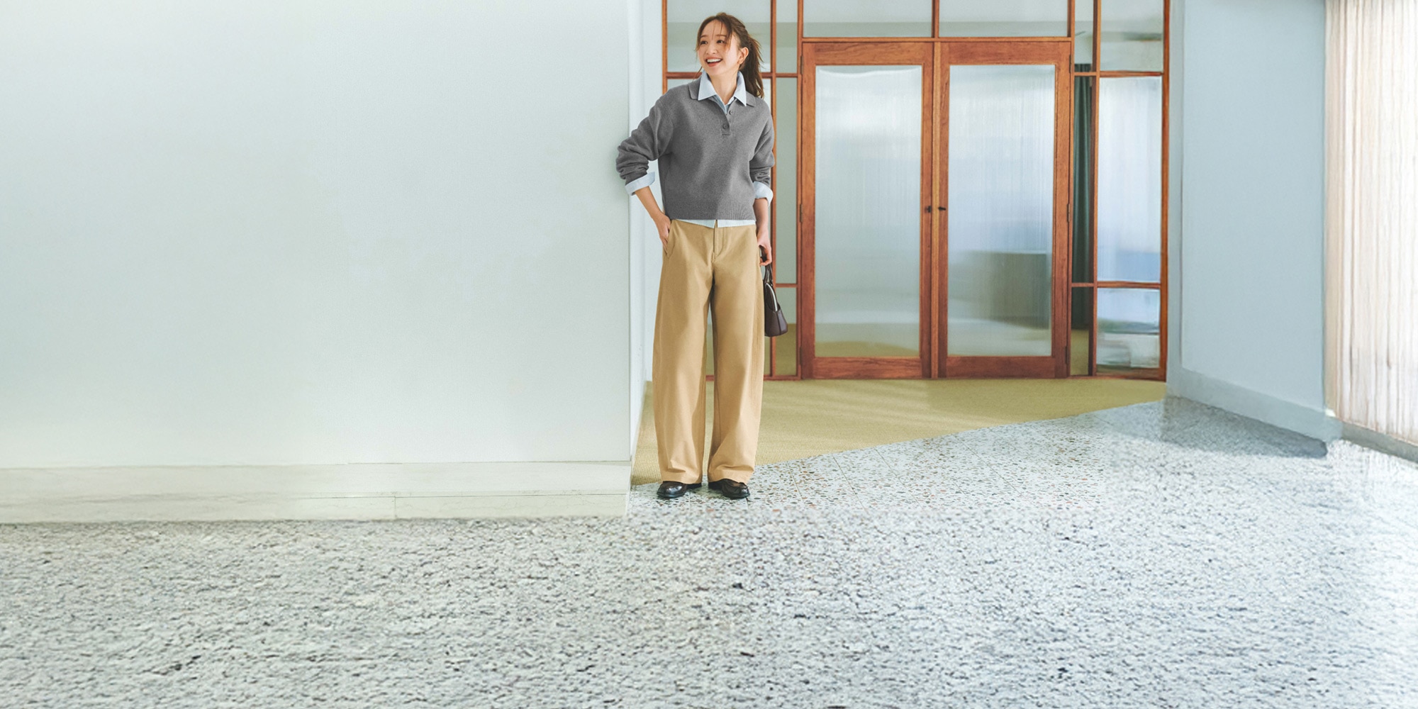 ワイドパンツ はくだけで、いつものコーディネートがもっと素敵になる。