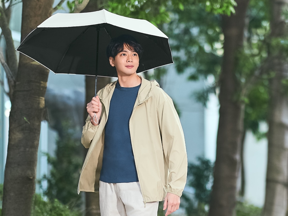 Men Pocketable UV Protection Parka