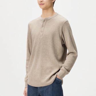 Waffle Henley Neck T-Shirt