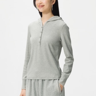 Hooded Ribbed T-Shirt
