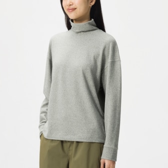 Soft Knitted Fleece High Neck T-Shirt