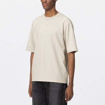 Dry Waffle Henley Neck T-Shirt