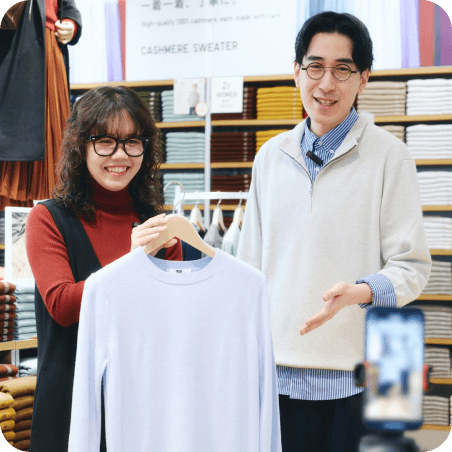 お近くの店舗のライブ配信が見られる