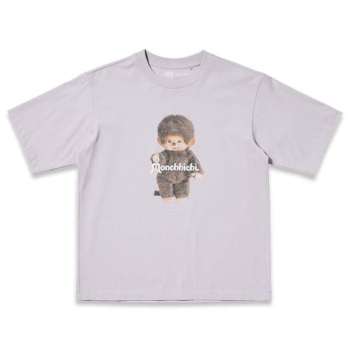 フロントにモンチッチとロゴが可愛くプリントされた1枚です。昔のモンチッチの写真を使用していて、目が青いのが特徴です。 BACK