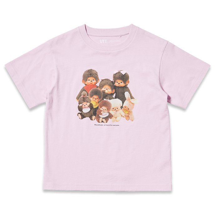 歴代のモンチッチが勢揃いした本コレクションを代表する1枚です。ウィメンズUTとデザインが連動している可愛い1枚です。 BACK