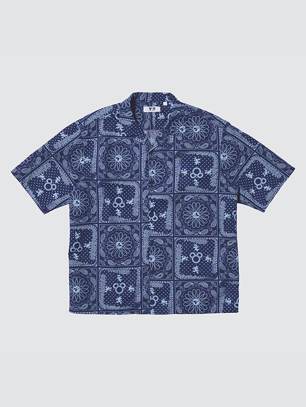 Disney in Blue Cotton Linen Shirt