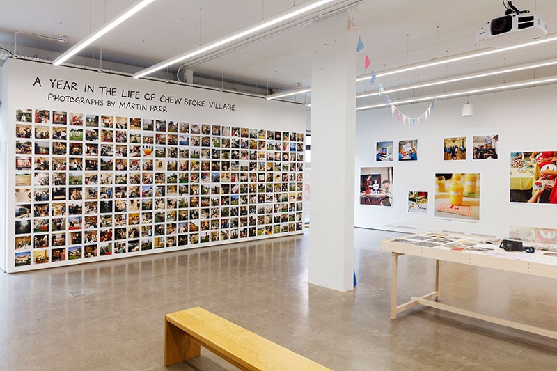 Install shots of the Martin Parr exhibition Chew Stoke,