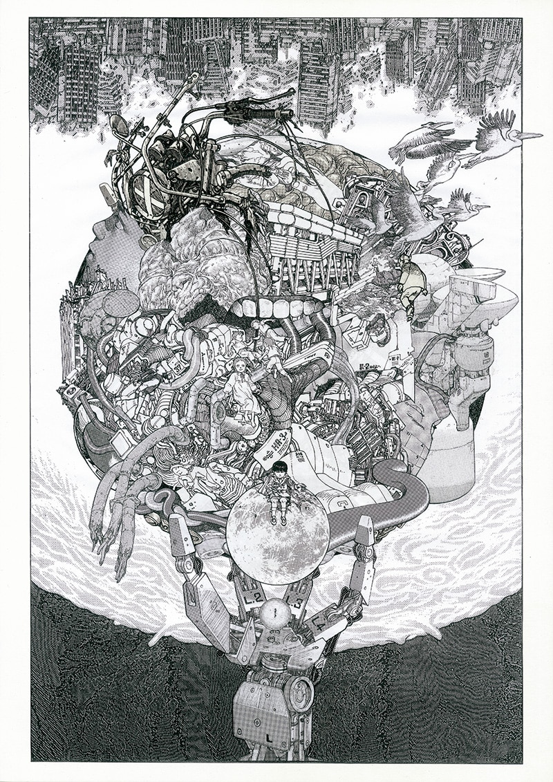 『大友克洋 GENGA 展 メインビジュアルコラージュ』河村康輔（2012年） © MASH・ROOM / KODANSHA © Kosuke Kawamura
