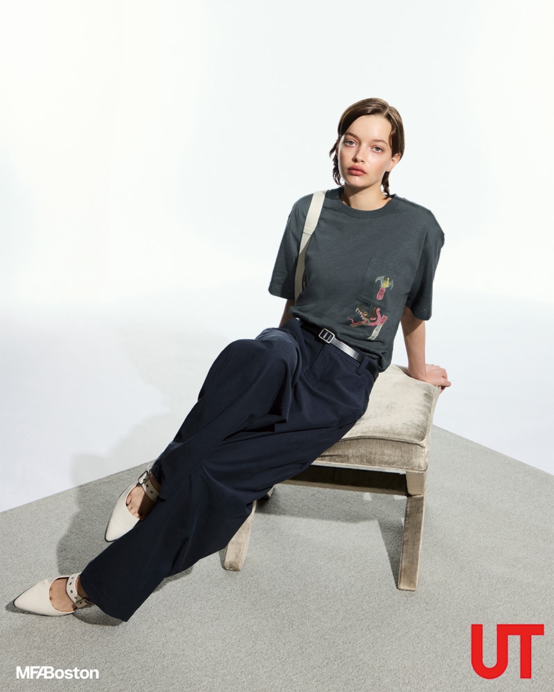Ukiyo-e Black UT Graphic T-Shirt
