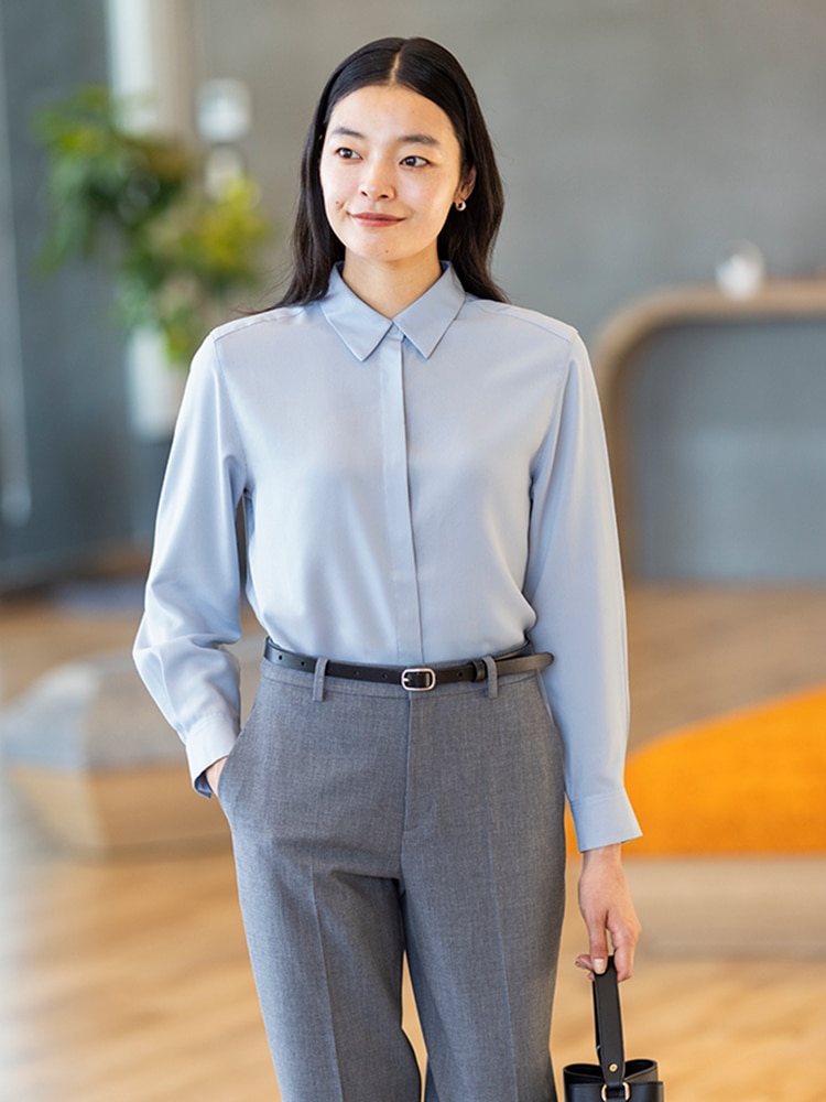 WOMEN レーヨンブラウス