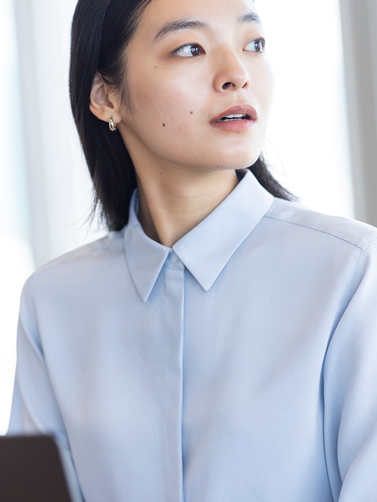 WOMEN レーヨンブラウス