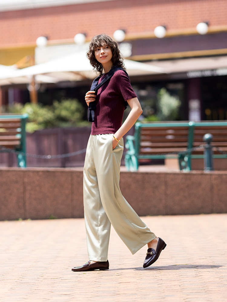Women Satin Easy Pants