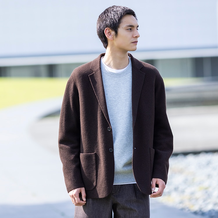 編み地の仕様を変更して一体感のある仕上がりに