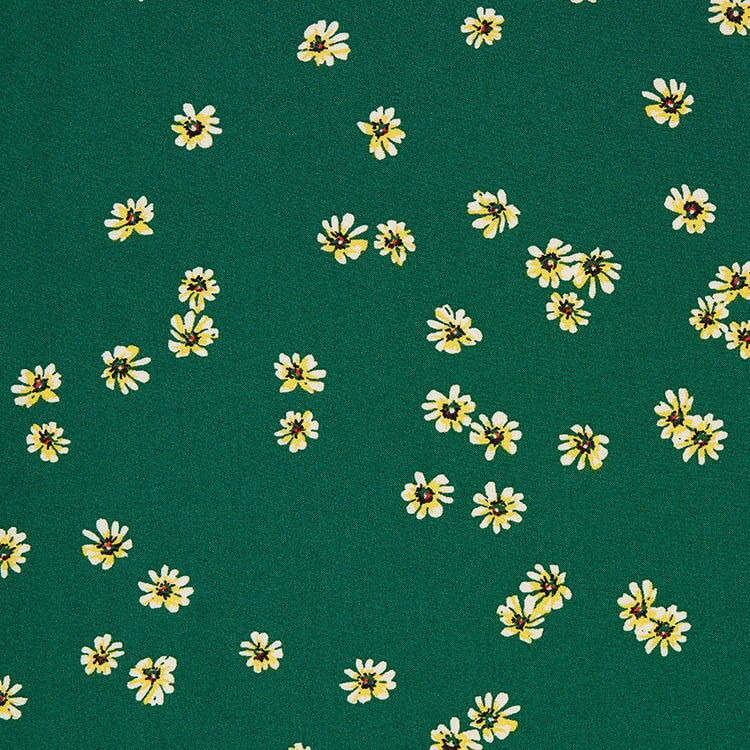 Printed V neck flare dress