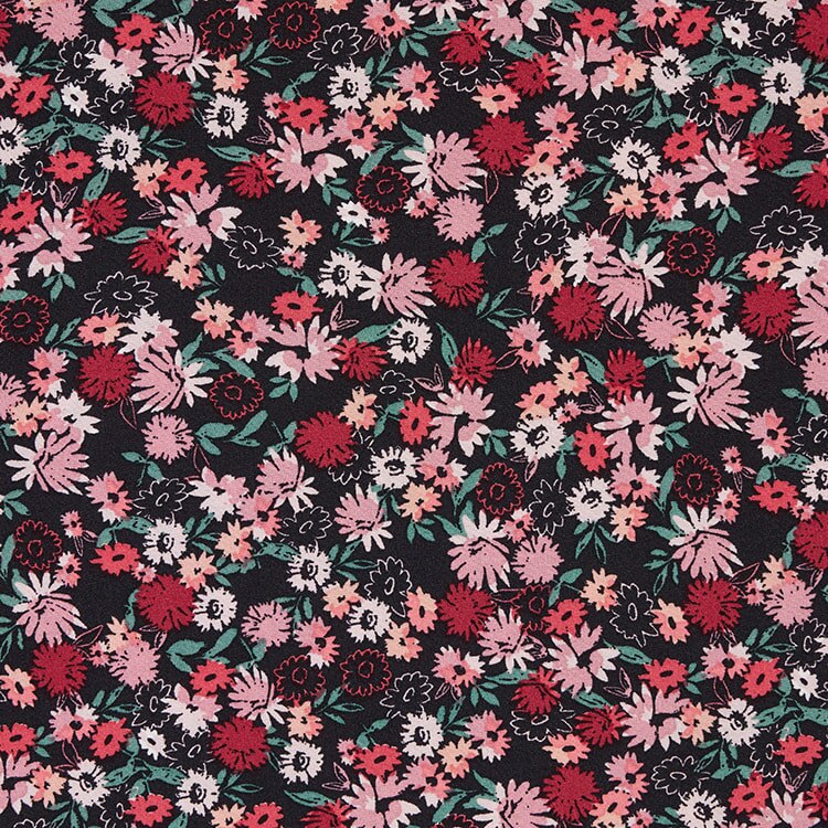 Printed V neck flare dress