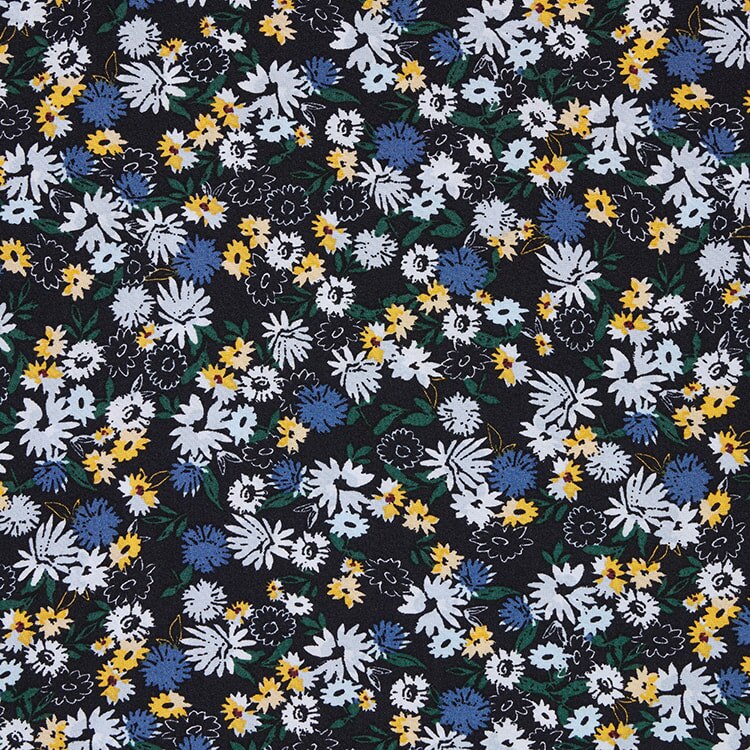 Printed V neck flare dress